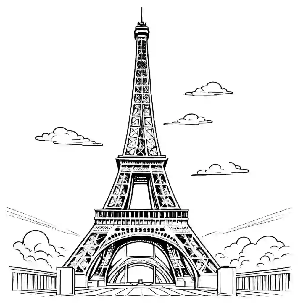 The Eiffel Tower coloring pages